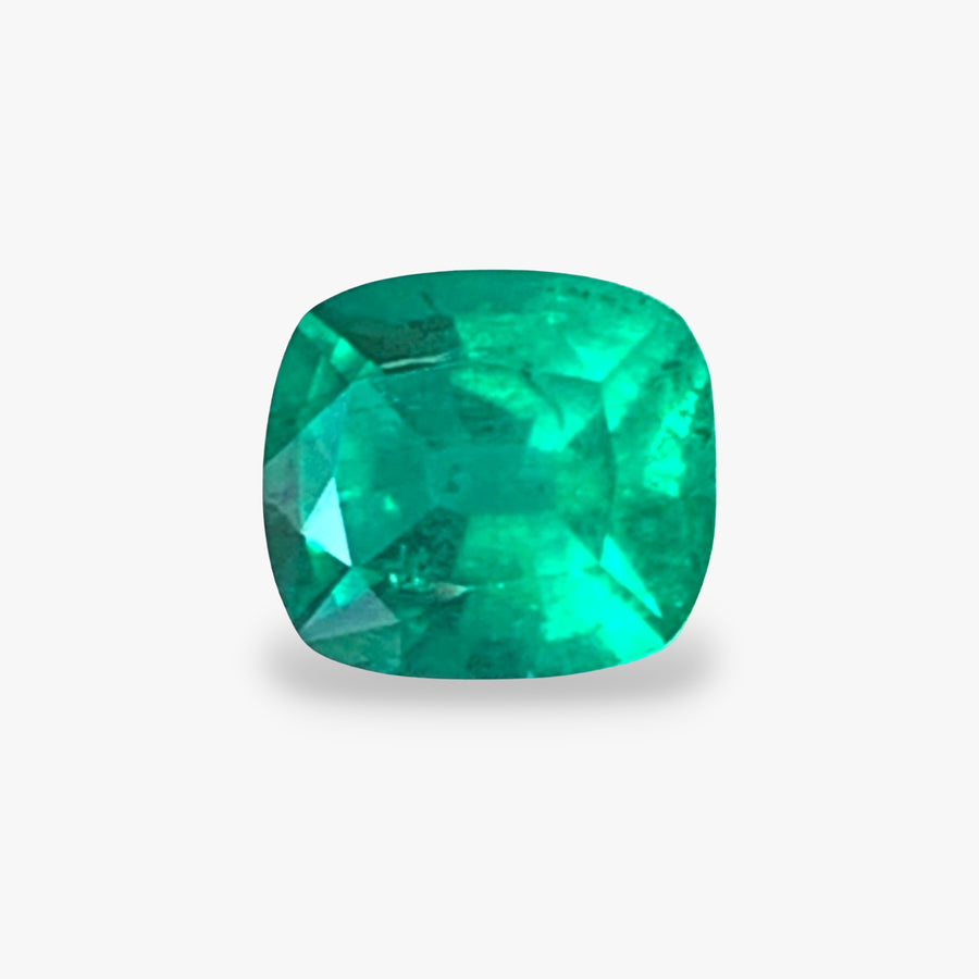 5.51 Carat Cushion Cut Colombian Emerald